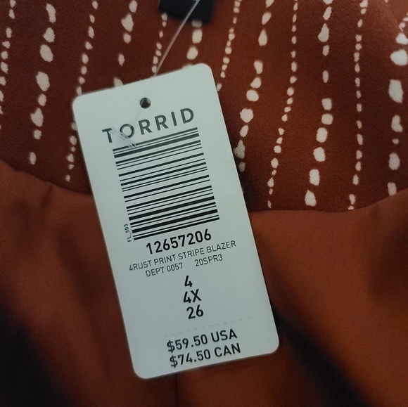Rust/burgundy blazer [Torrid size 4] - Picture 6 of 6